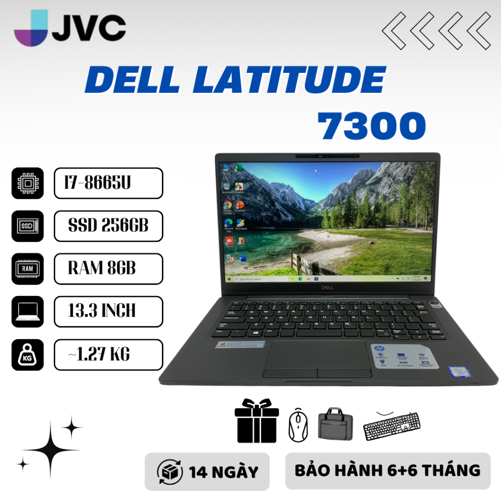 LAPTOP Giá Rẻ DELL LATITUDE 7300 I5-8265U RAM 8 SSD 256GB