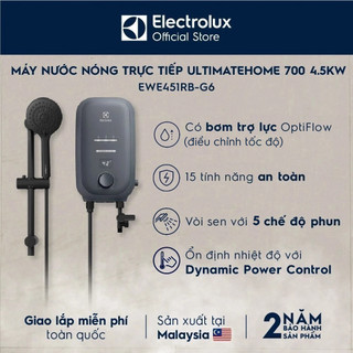  Free giao lắp - Máy nước nóng trực tiếp Electrolux UltimateHome 700 4.5kW EWE451RB-G6 - có bơm trợ lực 