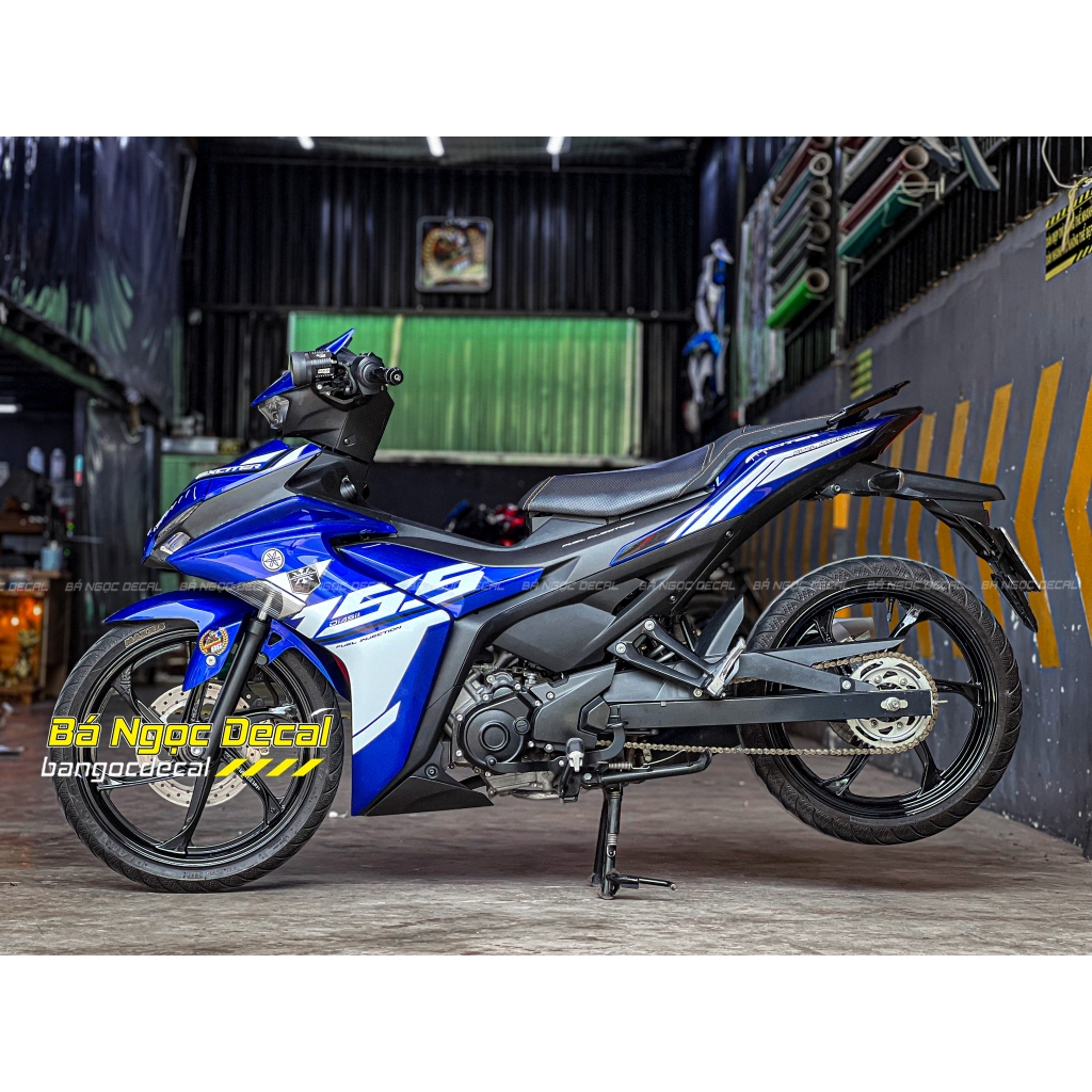 Tem rời 155 dán xe EX155 xanh GP