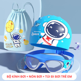 Bộ kính bơi trẻ em từ 3-12 tuổi gồm kính bơi nón bơi túi đi bơi cho bé trai bé gái YOUYOU Yuripromax