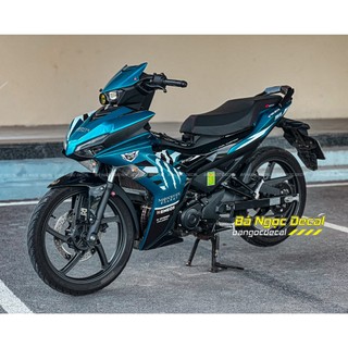 Tem rời Monster dán xe EX155 xanh