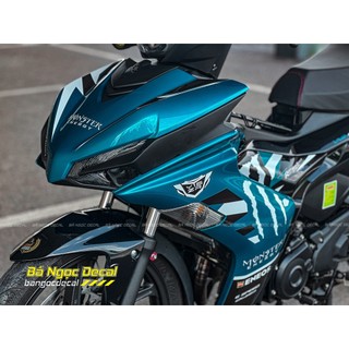 Tem rời Monster dán xe EX155 xanh