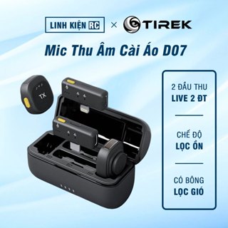 Mic Thu Âm Không Dây Cho Điện Thoại Tirek D07 - Bộ 2 Mic - Micro Cài Áo, Quay Video, Livestream Chuyên Nghiệp