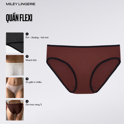 Quần Lót Nữ Cotton Miley Lingerie Co Dãn 4 Chiều Flexi New-BCS40