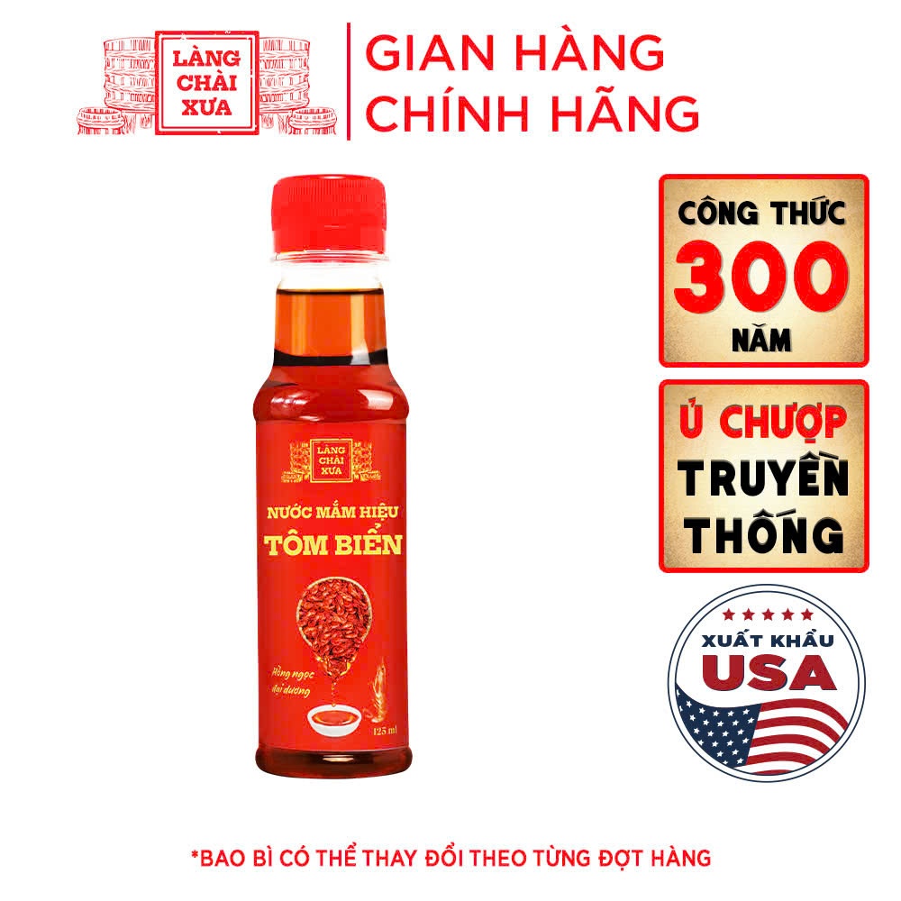 Nước mắm tôm biển Làng Chài Xưa Hồng Ngọc Đại Dương 125ml/chai công thức 300 năm