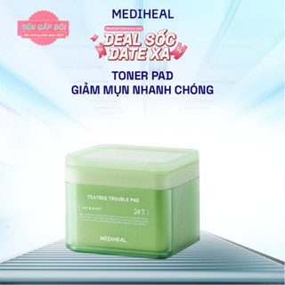  Hộp 100 miếng toner pad Mediheal giúp làm dịu da mụn cân bằng da Teatree Trouble Pad 180ml 