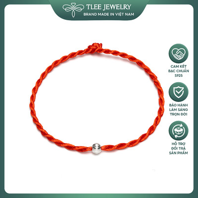 Vòng chỉ đỏ mix bi bạc 925 cầu may mắn TLEE JEWELRY LT0145