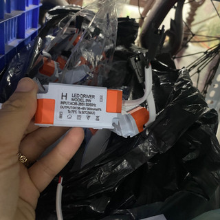 COMBO 10C Nguồn đèn led 3 màu 7w, VÀ đơn màu(chấn lưu)