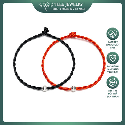 Vòng tay chỉ đỏ mix bi bạc 925 TLEE JEWELRY