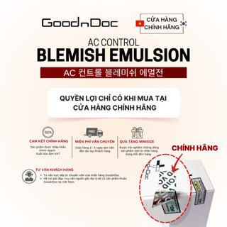 GoodnDoc AC Control Blemish Emulsion – Cung Cấp Dưỡng Chất Cho Da, Dưỡng Da Mềm Mịn, Giảm Thâm Mụn