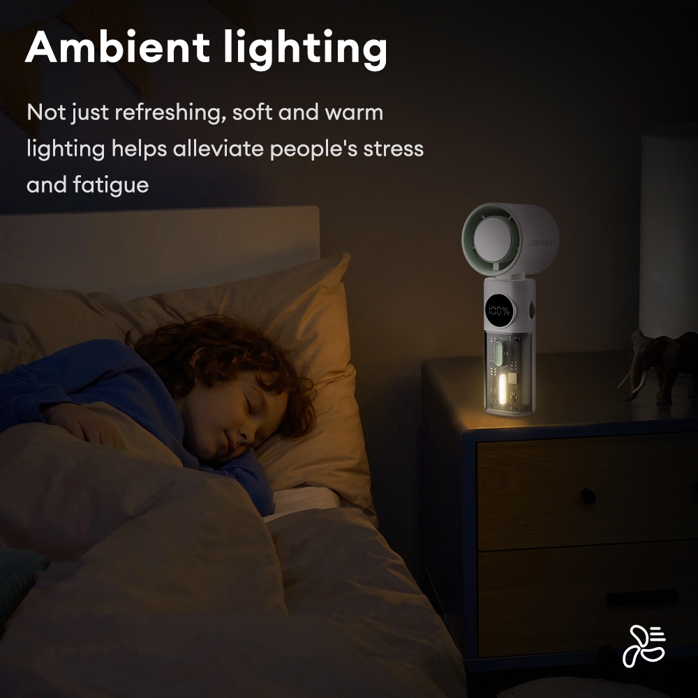 JAMAY Quạt làm mát tuabin cầm tay di động	 199 tốc độ gió	không ồn làm mát	màn hình LED	Bảo Hành 12 Tháng F9PLUS | BigBuy360 - bigbuy360.vn
