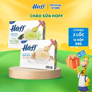  Cháo sữa trẻ em Hoff Mix vị cho bé từ 6 tháng tuổi 2 Lốc  55g x 12 hộp  