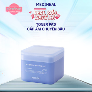  Hộp 100 miếng toner pad Mediheal Cấp Ẩm Chuyên Sâu làm dịu mát da khô Watermide Moisture Pad 100 pads 