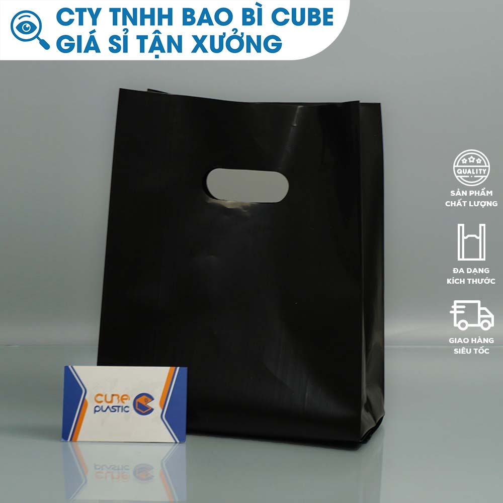 Túi Nilong Hột Xoài Đen Sang Trọng PE Zin [1KG] - CTY BAO BÌ CUBE
