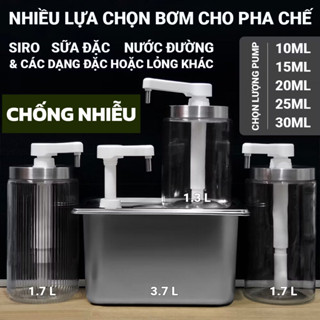 [Cao Cấp] Bình Bơm Chuẩn Định Lượng Pha Chế Coffee Trà Sữa - Pump 10ml 15ml 20ml 25ml 30ml - Sữa Đặc, Siro, Nước Đường