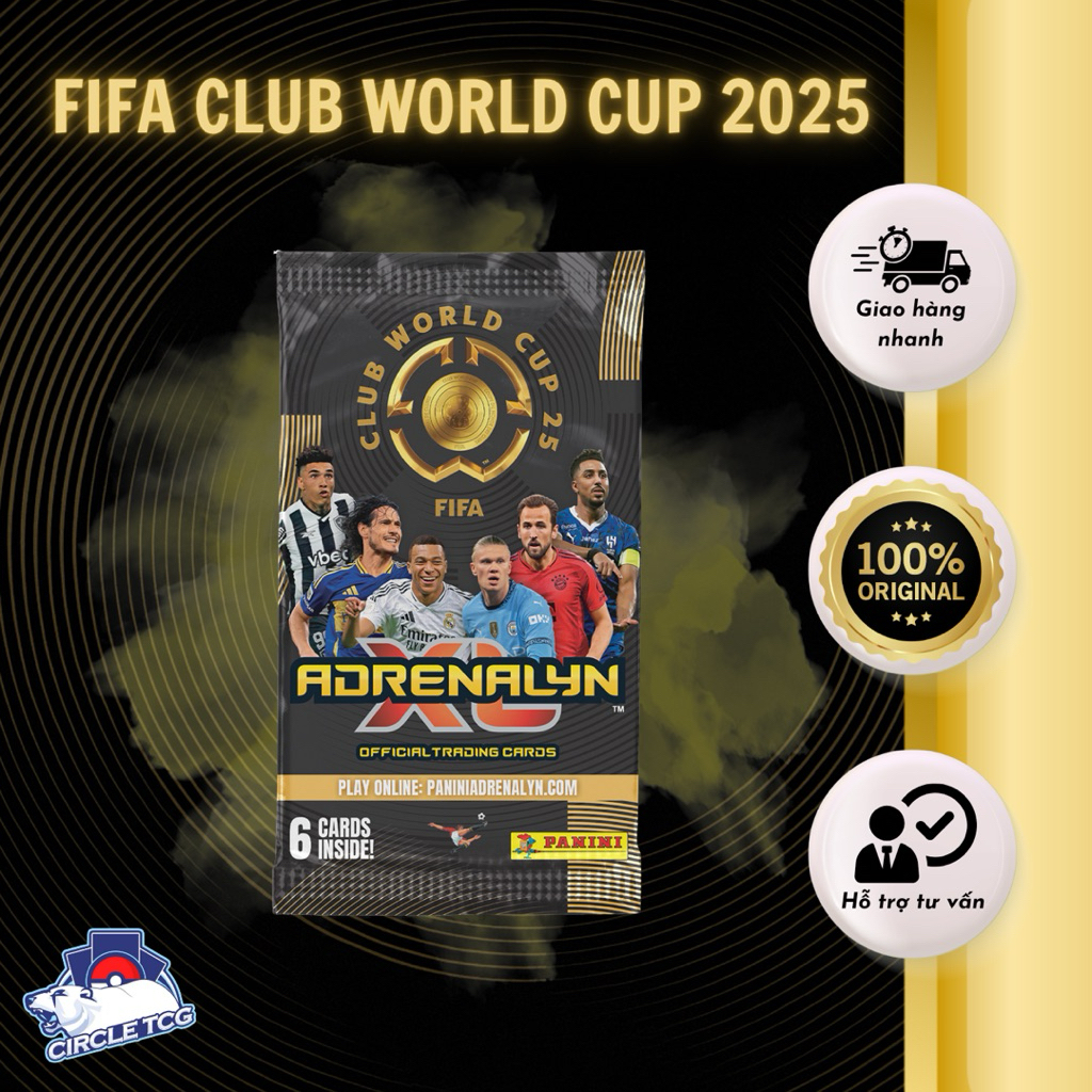 【Circle TCG】FIFA Club World Cup 2025 Booster Pack | Gói Lẻ 6 Thẻ Chính Hãng Panini Adrenalyn XL