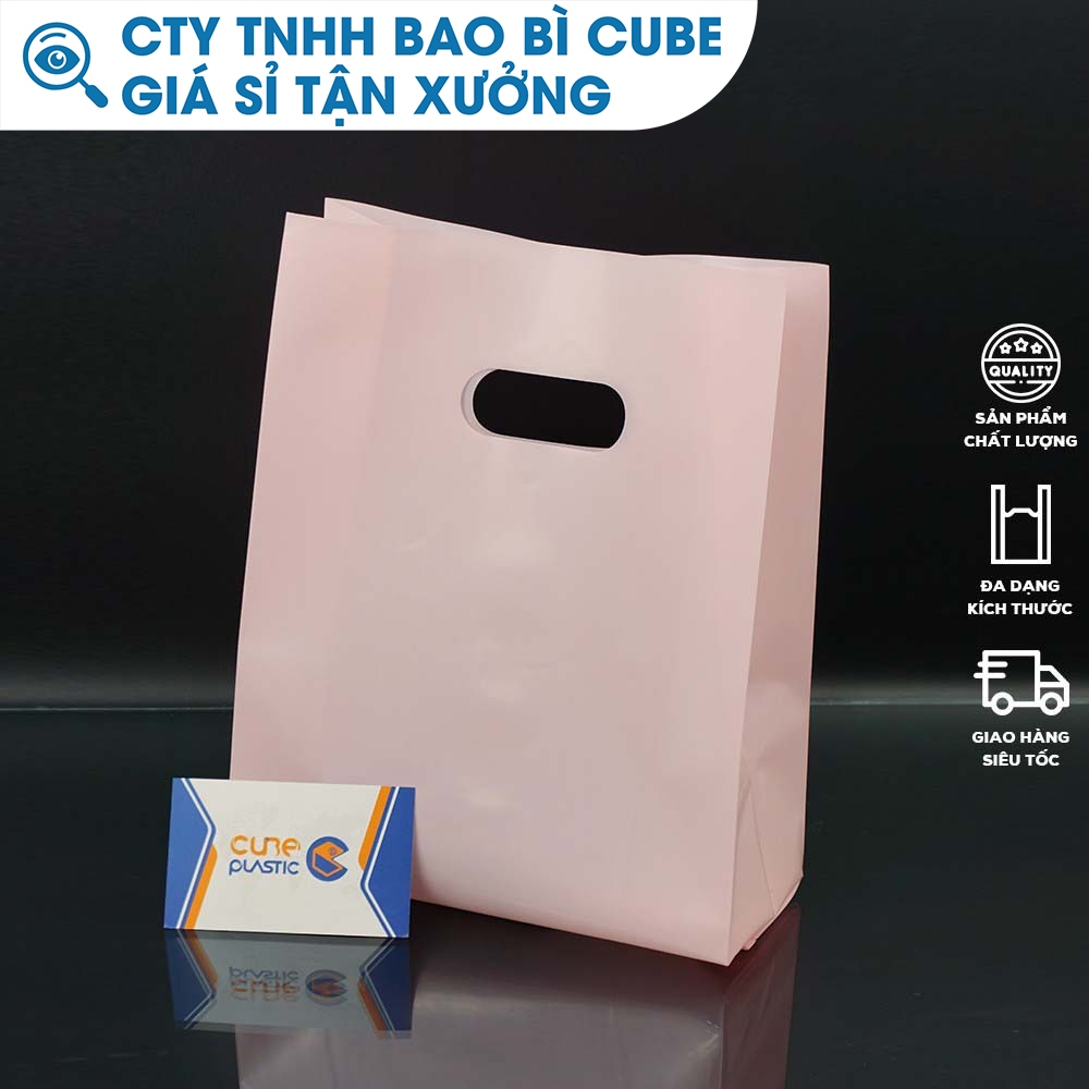 Túi Nilong Hột Xoài Hồng Pastel PE Zin [1KG] - CTY BAO BÌ CUBE