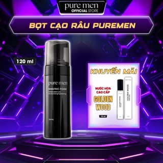 [KHUYẾN MÃI NƯỚC HOA] Bọt Cạo Râu Nam Thuần Chay Pure Men Shaving Foam 120ml – Dưỡng Ẩm, Làm Mềm Râu, Sáng Da