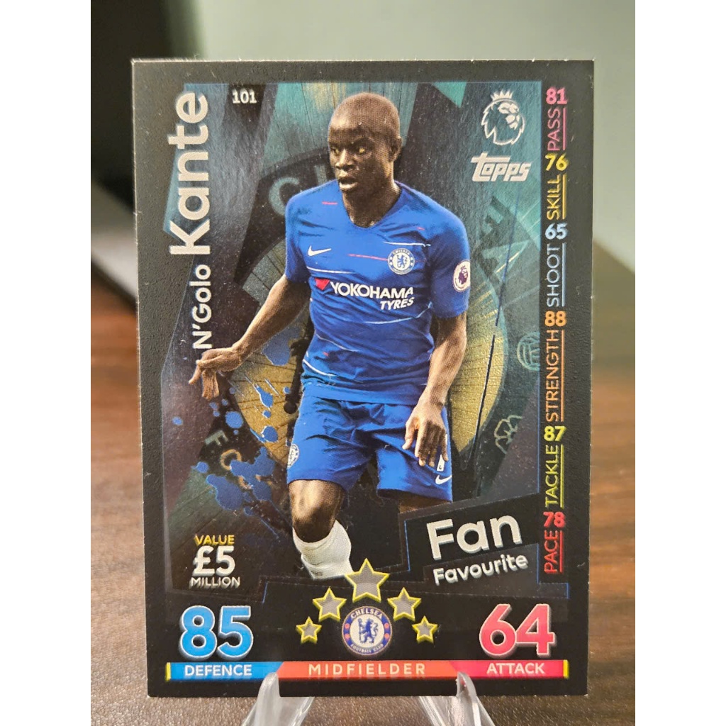 Thẻ FAN FAVOURITE N'Golo Kante Topps Match Attax 2018/2019 (Chelsea) (18/19)