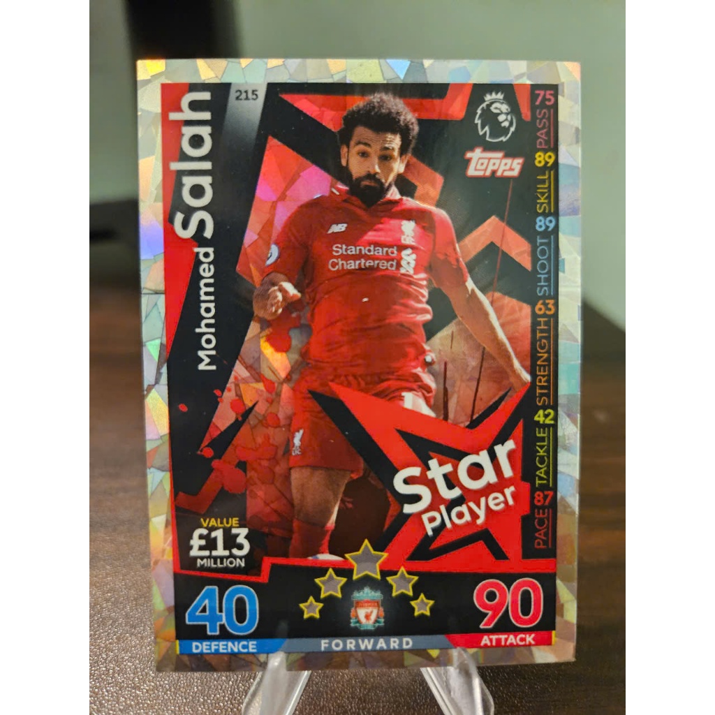 Thẻ STAR PLAYER Mohamed Salah Topps Match Attax 2018/2019 (Liverpool) (18/19)