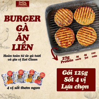 [Hỏa tốc] Burger Gà ăn liền 4 vị sốt Healthy MeatBall 125g
