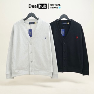 Áo Cardigan Rap Lauren Nỉ Chân Cua Khoác Thêu Ngựa Dày Dặn Form Châu Âu Oversize