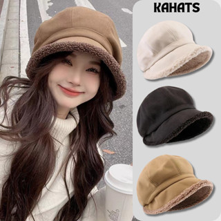 Mũ Nồi Lông Cừu Kahats Nón Beret Kiểu Dáng Bucket Mùa Thu Đông Phong Cách Hàn Quốc Dễ Thương MN13