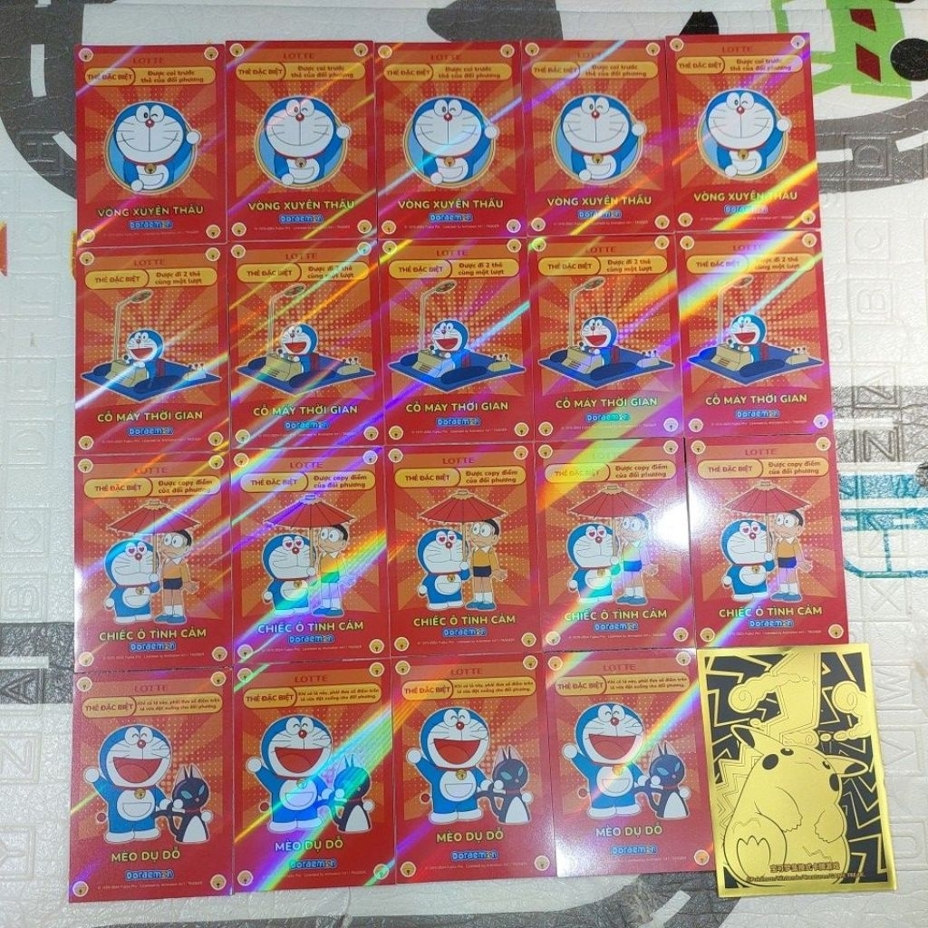 Thẻ đặc biệt Doraemon Lotte - tặng 1 bọc bài Pikachu limitted⚡️