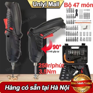  Máy Bắt Vít Cầm Tay,Máy Khoan Pin Mini Máy Khoan Điện Cầm Tay 47 món làm việc LED,chi tiết gồm các hộp công cụ+Mũi bắt 