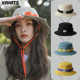  Mũ Bucket Nam Nữ Unisex Chống Nắng Kahats Vành Rộng Thoáng Khí Có Dây Chống Gió Phong Cách Hàn Quốc 