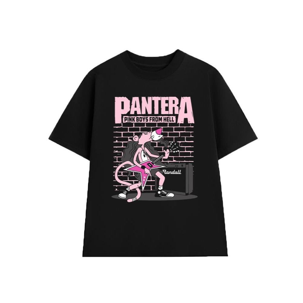 Áo Thun Pantera - Pink Boy From Hell, báo hồng The Pink Panther, áo thun Dream-On vintage