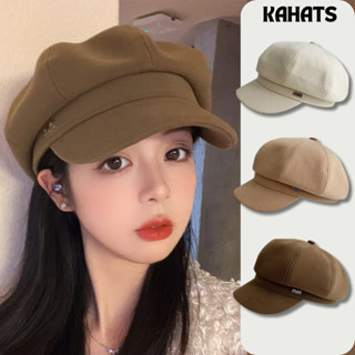 Mũ Nồi Nữ Kiểu Dáng Lưỡi Trai KAHATS, Mũ Beret Phong Cách Thời Trang Hàn Quốc Cho Mùa Thu Đông