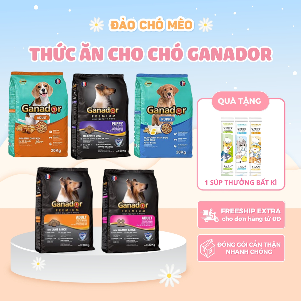 Thức ăn cho chó Gói 400gr Thức ăn cho chó Ganador - FIB's - adult - puppy