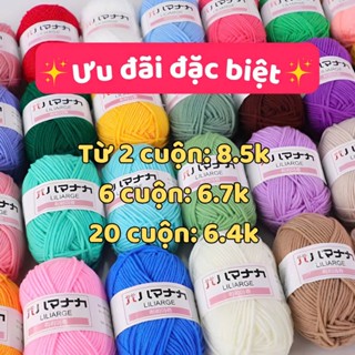 [Bông bán Len] - Len milk cotton Hàn Quốc 25 gram, len Hàn nhí