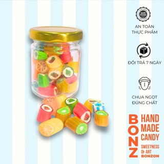 HŨ KẸO VIÊN hoa quả hương trái cây tổng hợp không chất bảo quản - Kẹo viên thủ công handmade Bonzon Candy