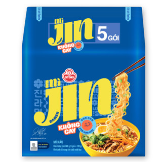  Lốc 5 Gói Mì Jin Không Cay Gói 120gram x 5 Gói 