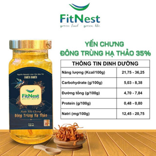 [ COMBO 10 LỌ ] FITNEST  YẾN CHƯNG ĐÔNG TRÙNG HẠ THẢO 35% - LỌ 150ML - Hỗ Trợ Sức Khoẻ