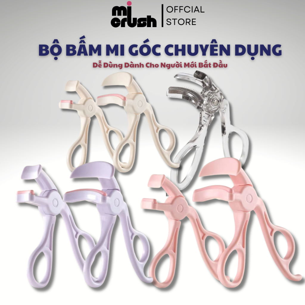 Bộ Kẹp Bấm Mi Góc Chuyên Dụng - Tạo Độ Cong Tự Nhiên, Giữ Lâu, Dễ Dùng Cho Người Mới - MI CRUSH VN