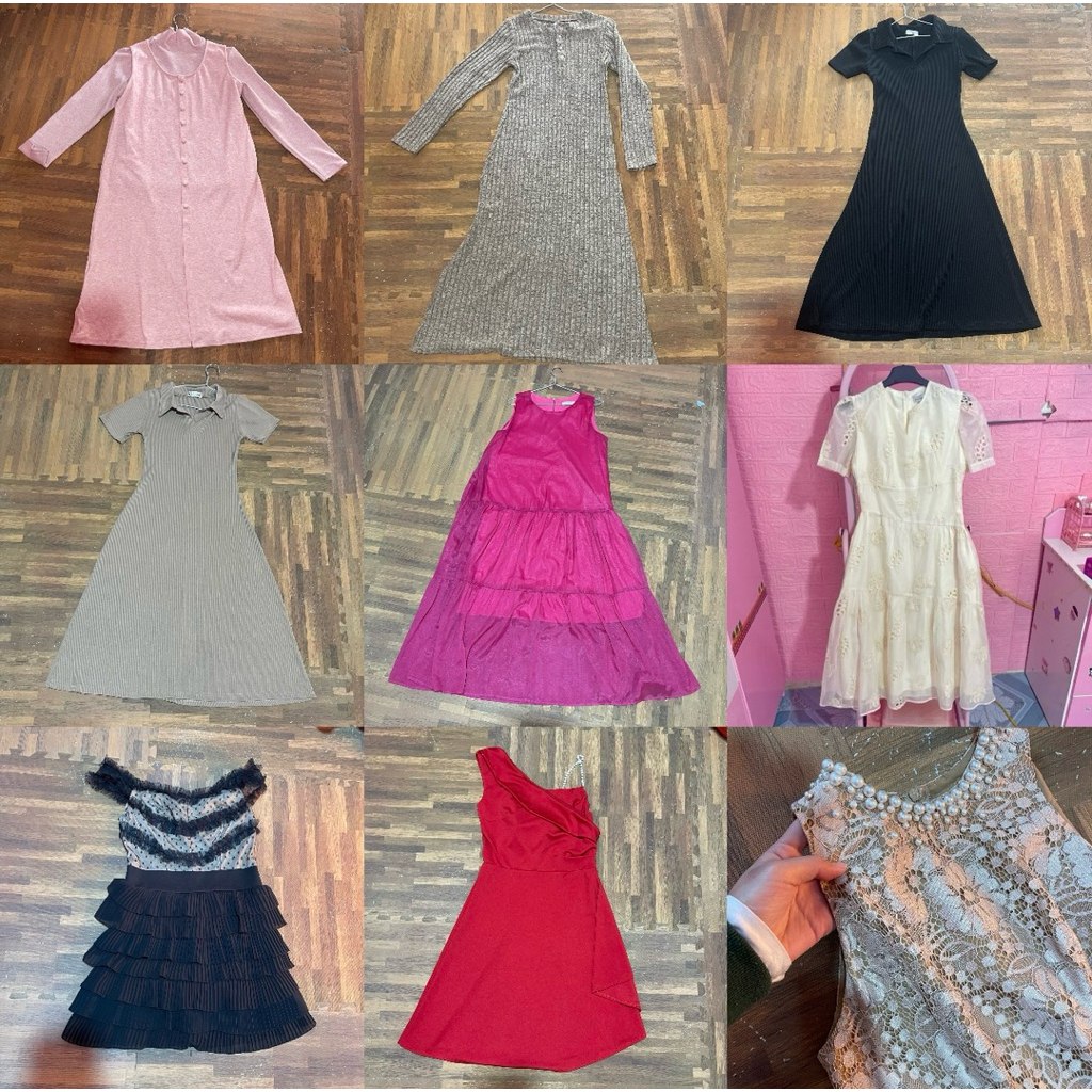 (ĐỒ CŨ) Đầm dài, ngắn tay lẻ size