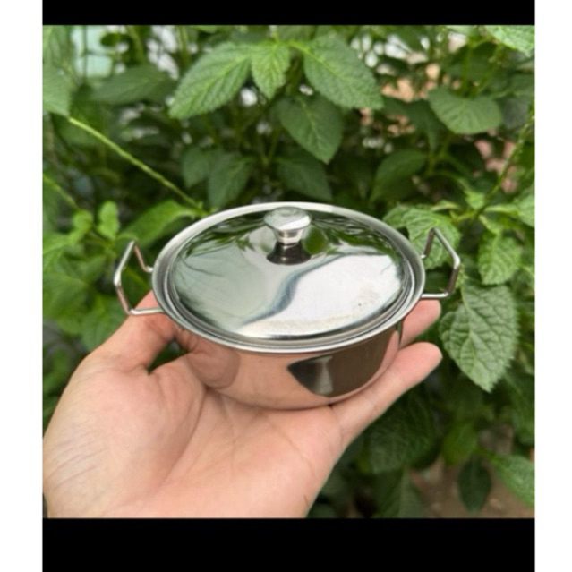 Nồi Size M Mini Dùng Bếp Từ Được, 10 Cm kèm nắp Dùng cho bếp mini