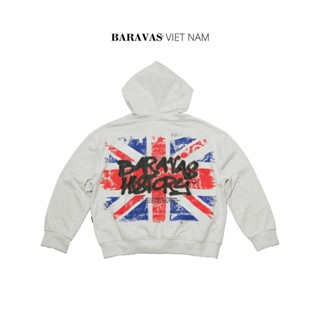  Áo Hoodie Cờ Anh Baravas Zipped History Form Regular - Version Premium 