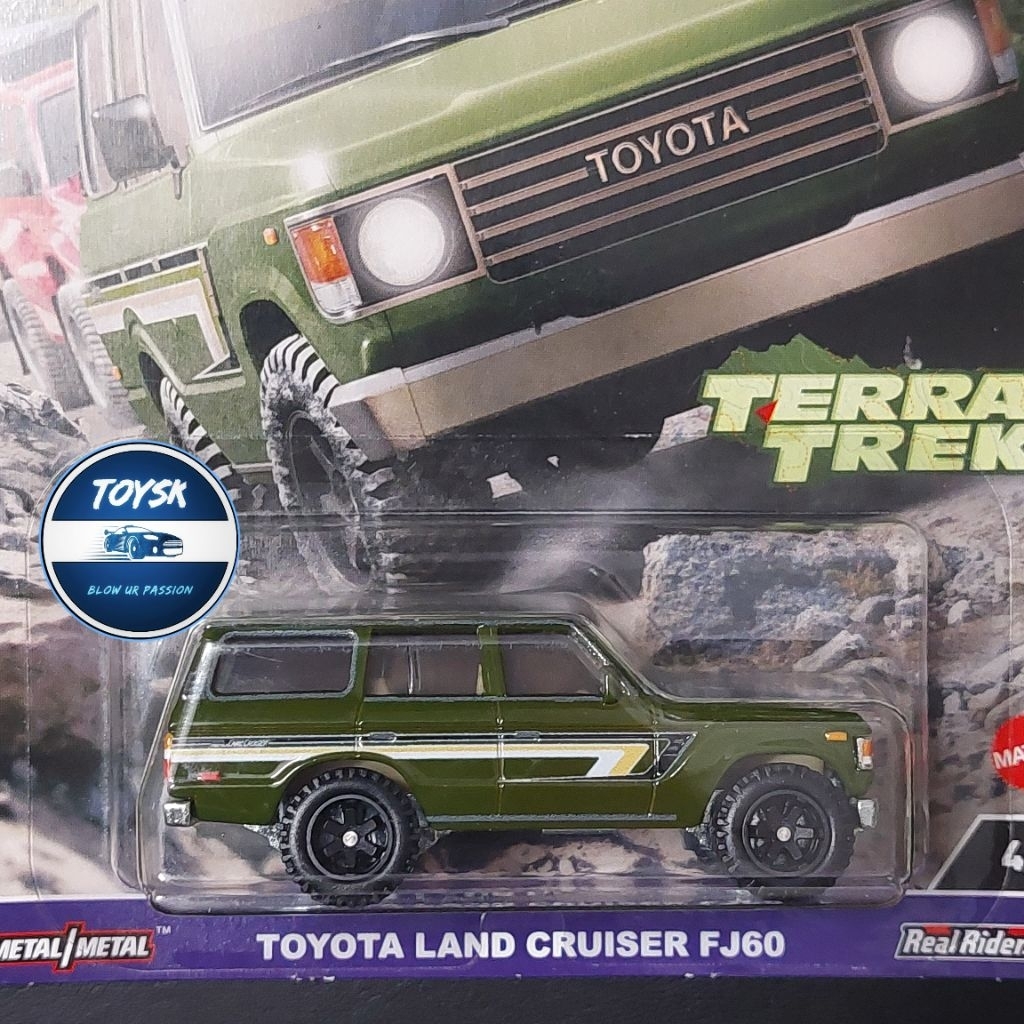 Toysk xe mô hình Toyota Land Cruiser FJ60 Hotwheels Premium Xanh Lá tỷ lệ 1:64