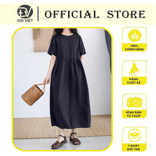 Đầm suông nữ bigsize giấu bụng, đầm babydoll cho người mập bụng da81