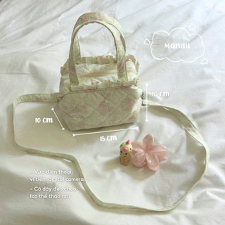 Mandu bag - túi hộp bèo nhún (có dây đeo chéo) - ICHI.SG