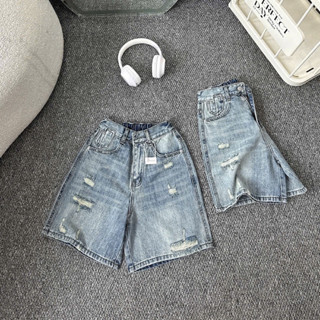  Quần Jean Ngố,Lửng Nữ Phối Lưng Chun Sau Rách Nhẹ 707  