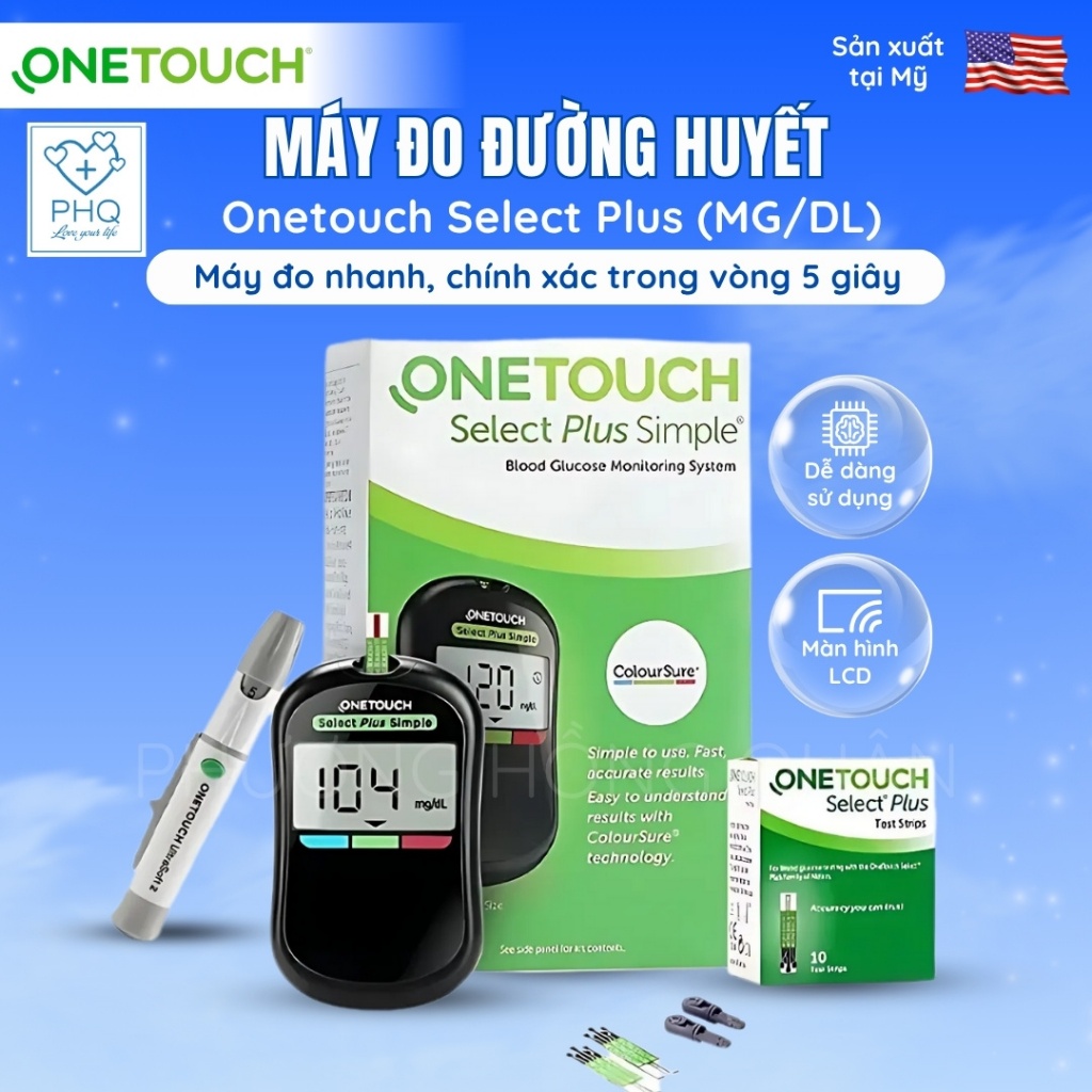 Máy đo đường huyết Onetouch Select Plus (MG/DL)