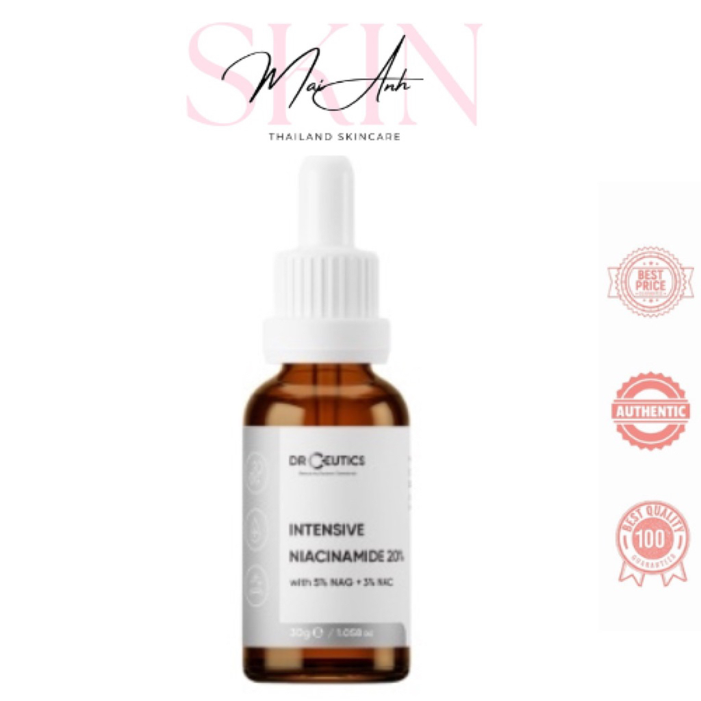 [Chính Hãng] DrCeutics Intensive Niacinamide 20% - Serum Dưỡng Sáng Da Giảm Thâm Kiềm Dầu