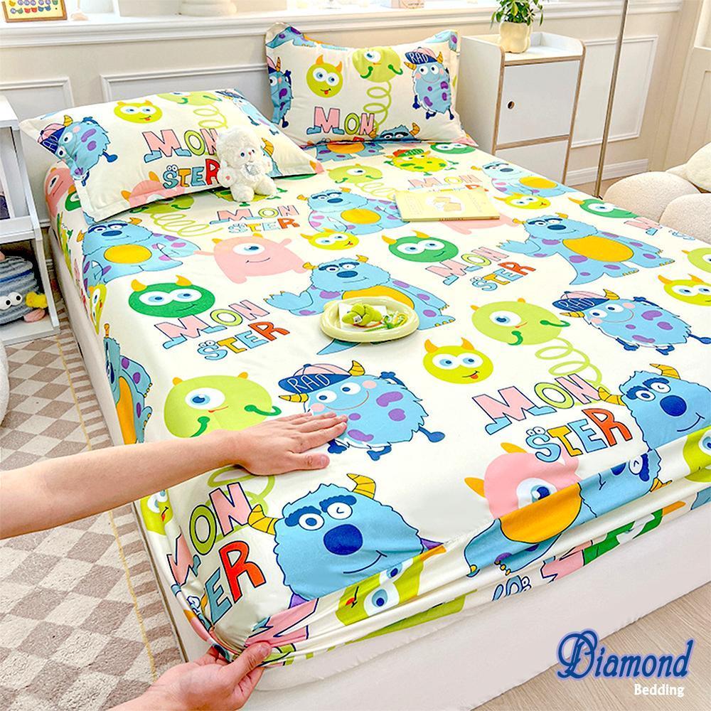 Bộ ga gối Cotton Poly 💎m2/m4/m6/m8💎 , Drap giường 4 Mùa Họa Tiết Cute , nệm dưới 10cm - Diamond