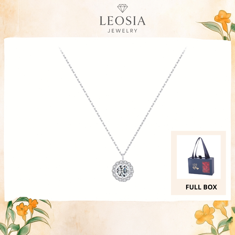 Dây chuyền bạc nữ s925 đính đá cao cấp LEOSIA JEWELRY LA01 - Hiện đại, Đẳng cấp