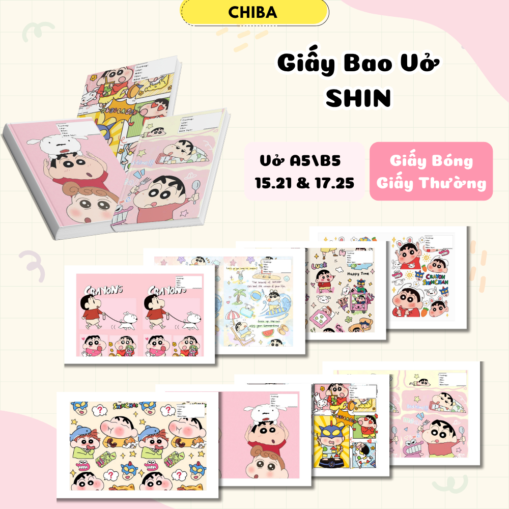 Giấy Bao Vở SHIN, In Theo Yêu Cầu (ĐI ĐƠN TỪ 5 TỜ) - Chibahouse